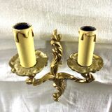 Louis XV style bronze wall lamp with 2 lights