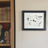 Enhanced etching. The round in the water. Claude BURET (1926-2010)