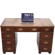 Bureau de campagne en acajou par N. Norton LTD Angleterre