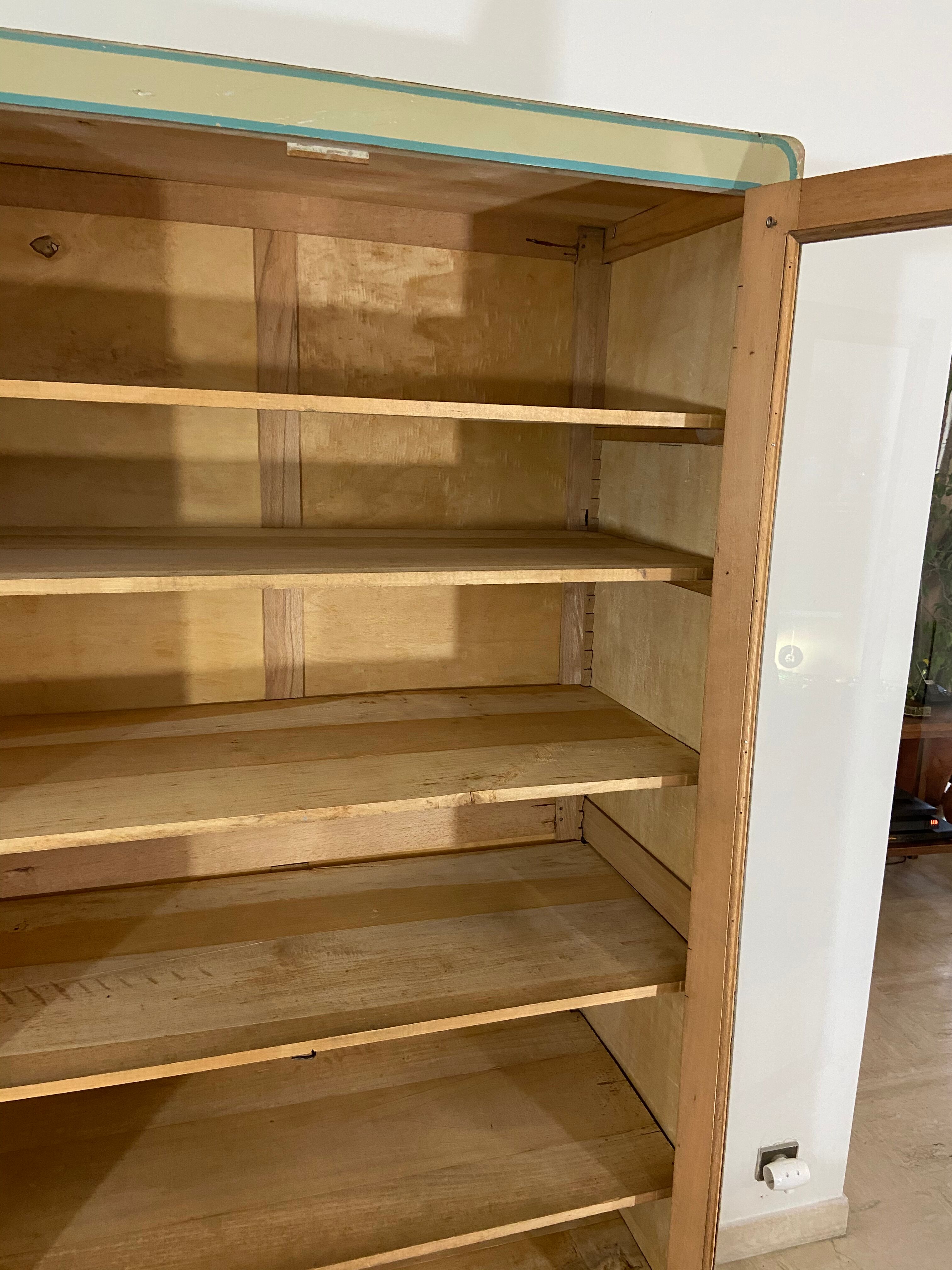 Glass-glazed Parisian wardrobe 1950