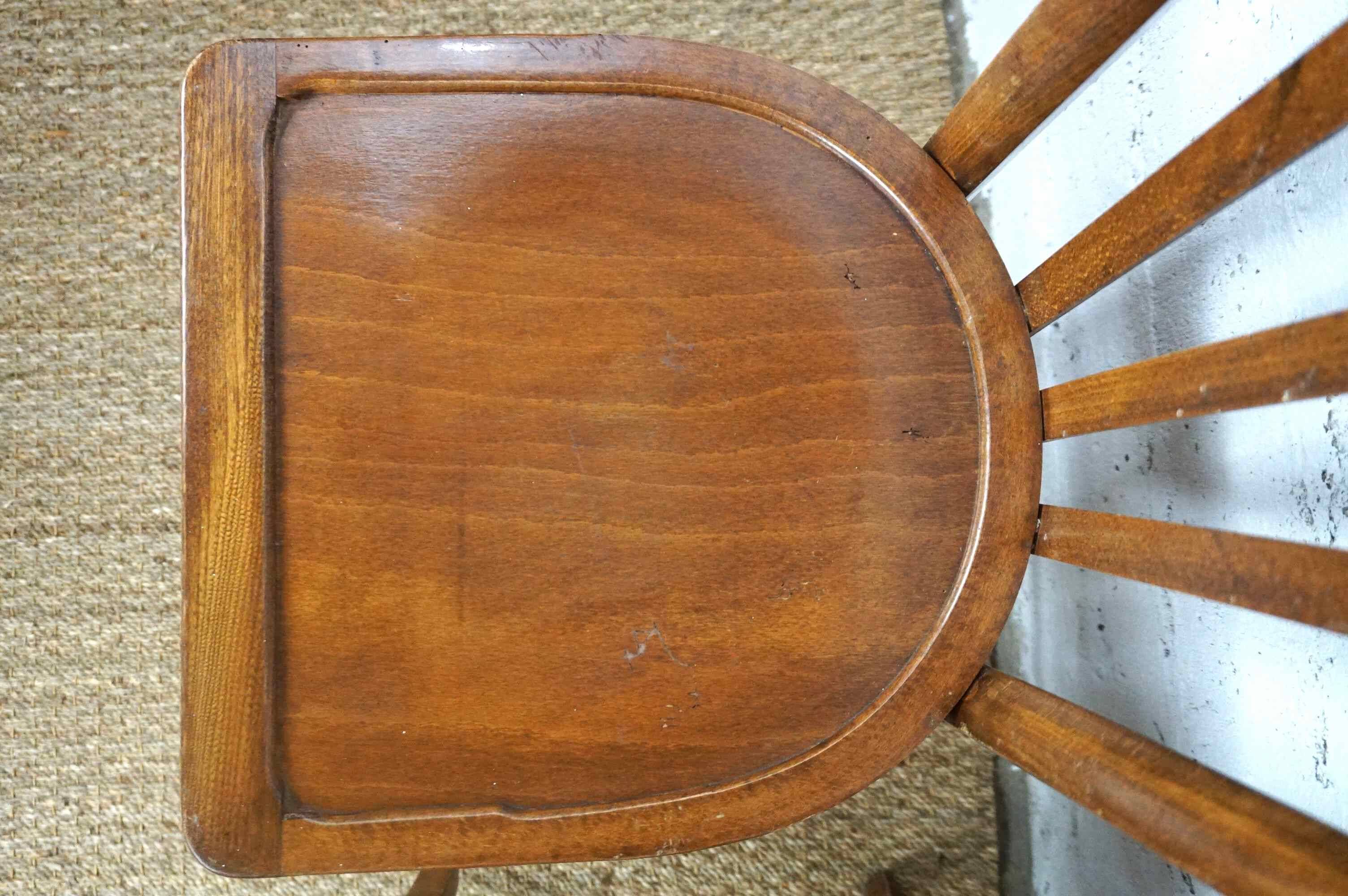 pair of vintage wooden bistro chairs