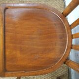 pair of vintage wooden bistro chairs