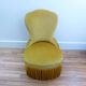 Mustard velvet toad armchair