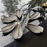 Silver metal flower with cup petal