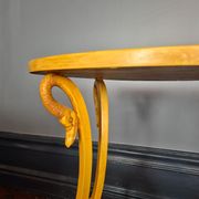 Pair of side tables decorated with swans. Empire style, Italy mid-1900s.