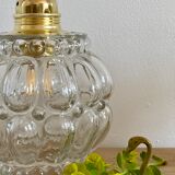 Vintage moulded glass tulip hand lamp