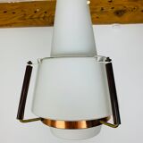 Opaline and brass suspension Scandinavian style 60s