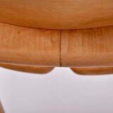 Set of four modern mid-century Scandinavian rustic dining chairs