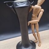 Black ceramic vase 1696