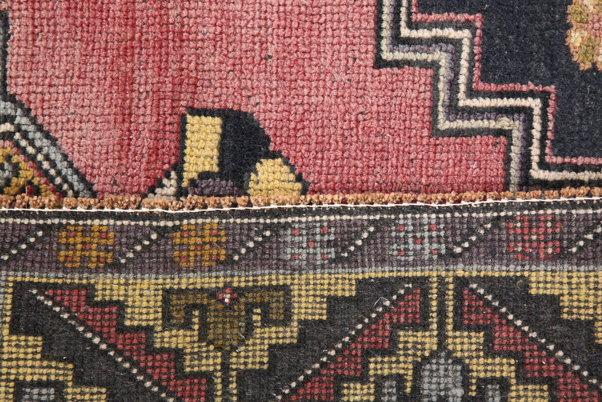 4x7 Handmade Pink Oushak Rug, 120x214Cm