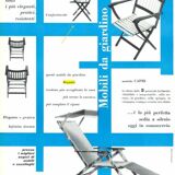 Mid century folding rocking chairs F.lli Reguitti 1950s