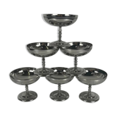 Set of 6 metal ice cream bowls, 1970 - Model A
