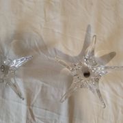 Lot de 2 bougeoirs "Daum" étoile de mer (grand modèle)