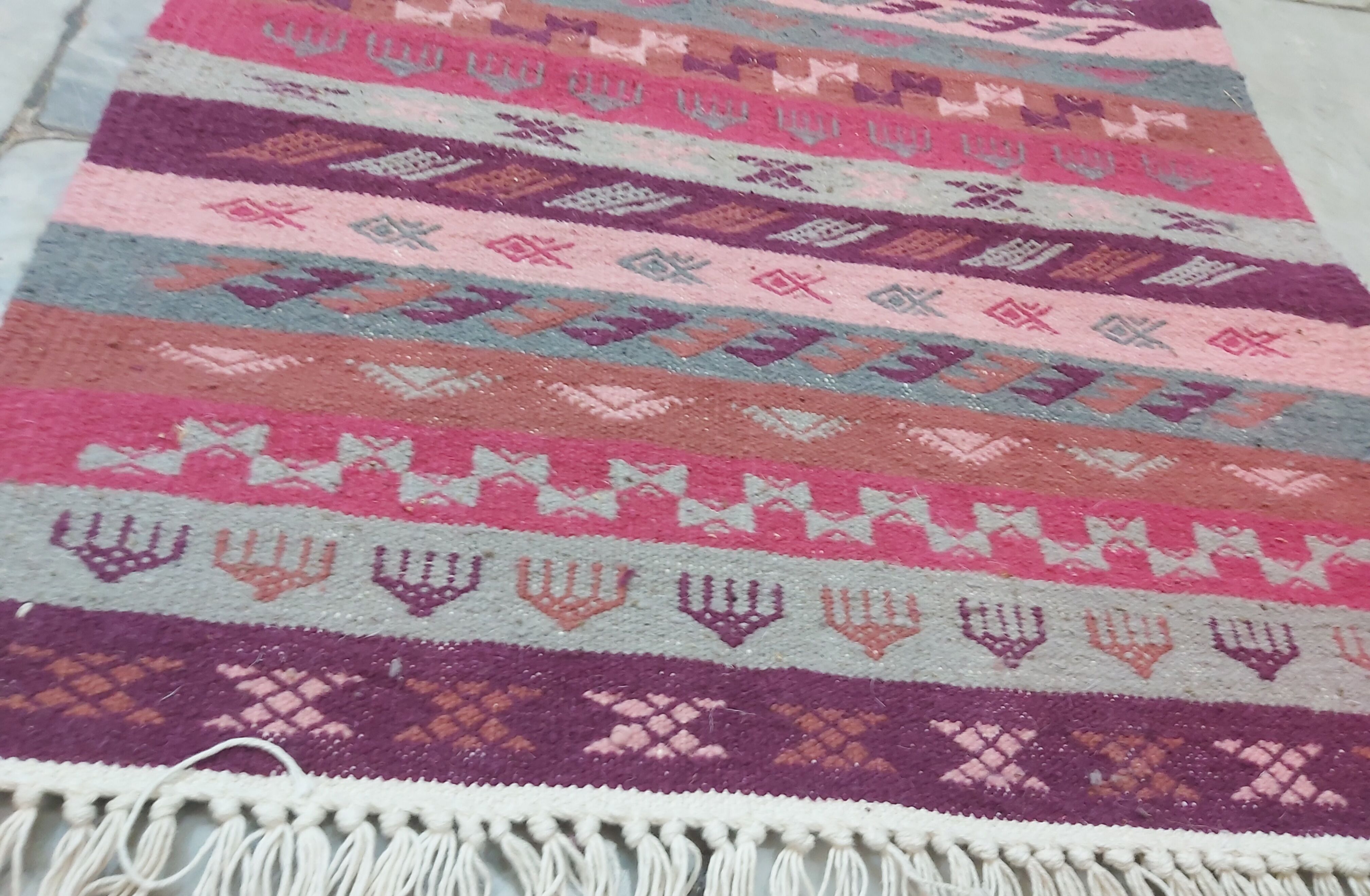 Handmade kilim carpet 138x73cm