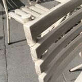 4 garden armchairs
