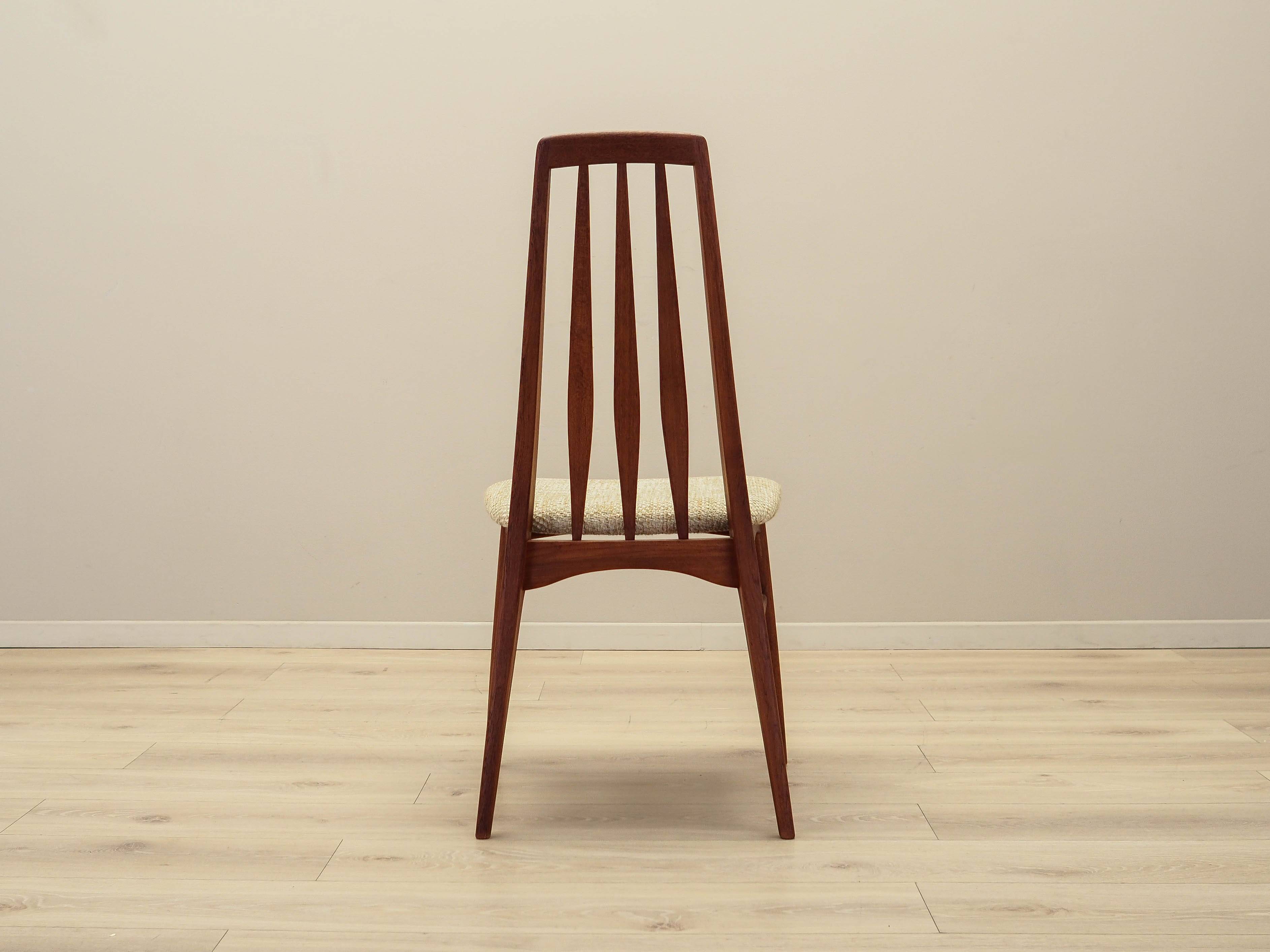 Teak chair Eva, Danish design, 1960s, Niels Koefoed, Koefoeds Hornslet