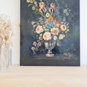 Peinture ancienne - bouquet de fleurs