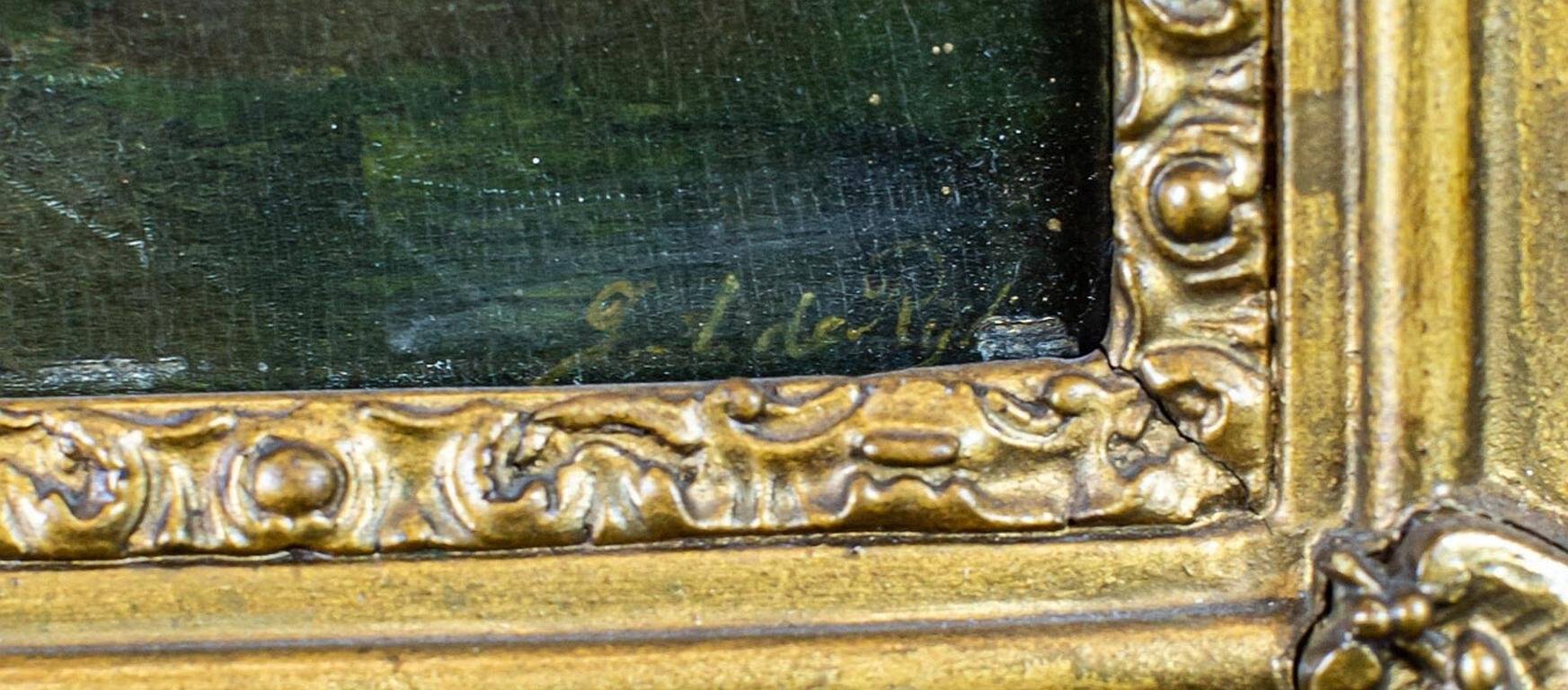 River, 19th Century, Oil on Hardboard, Framed