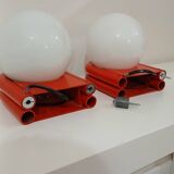 Pair of space age wall lights