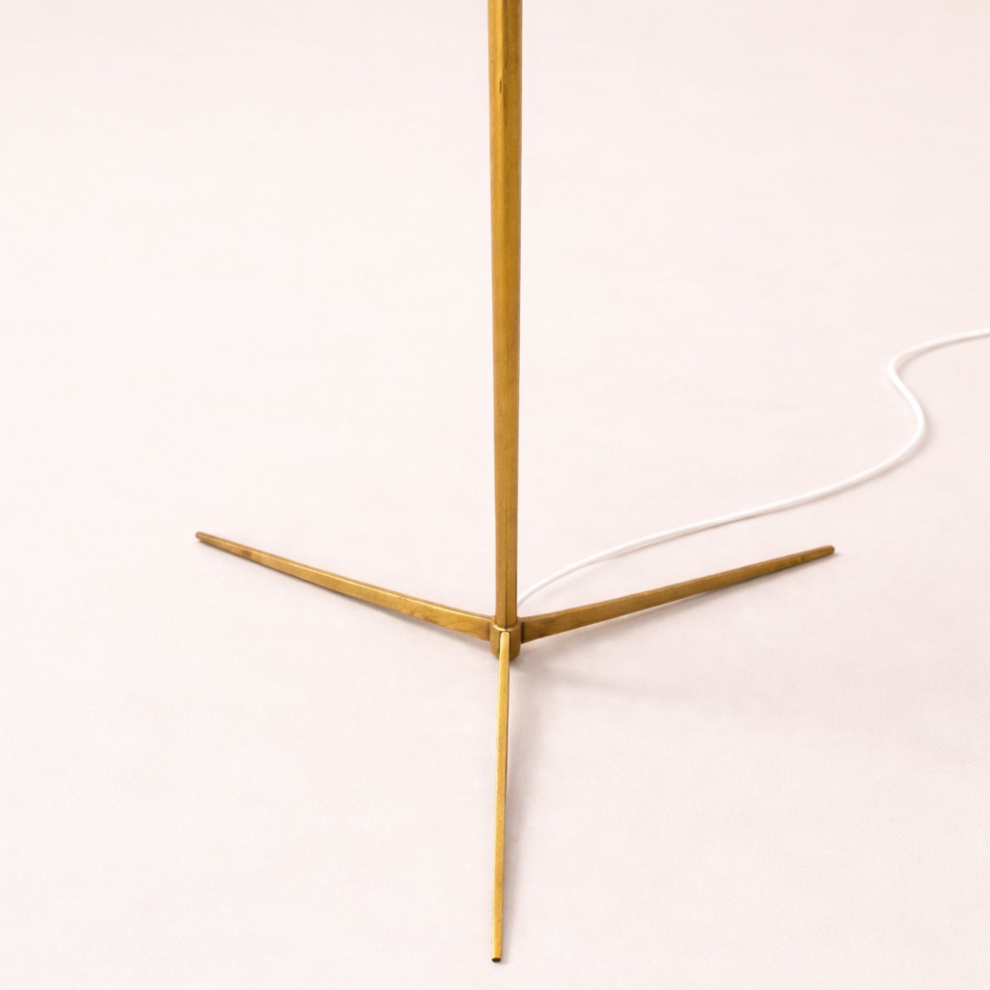 Brass floor lamp attributed to Svend Aage Holm Sorensen.