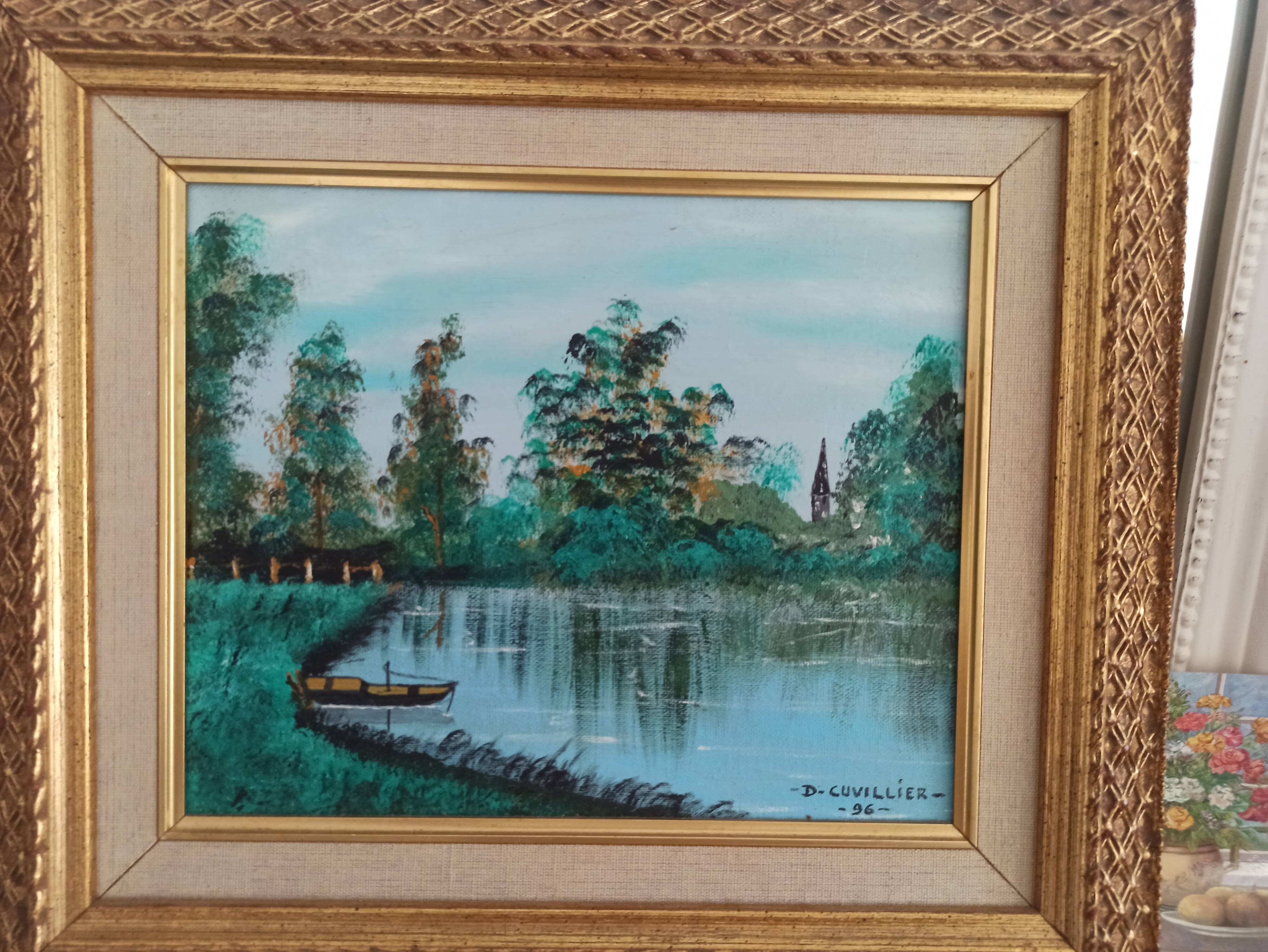 Oil painting with a beautiful quality frame.