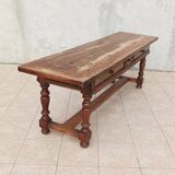 20th century walnut farmhouse table