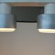 Ceiling lamp indus 2 large spots with a lampshade reflector aluminum