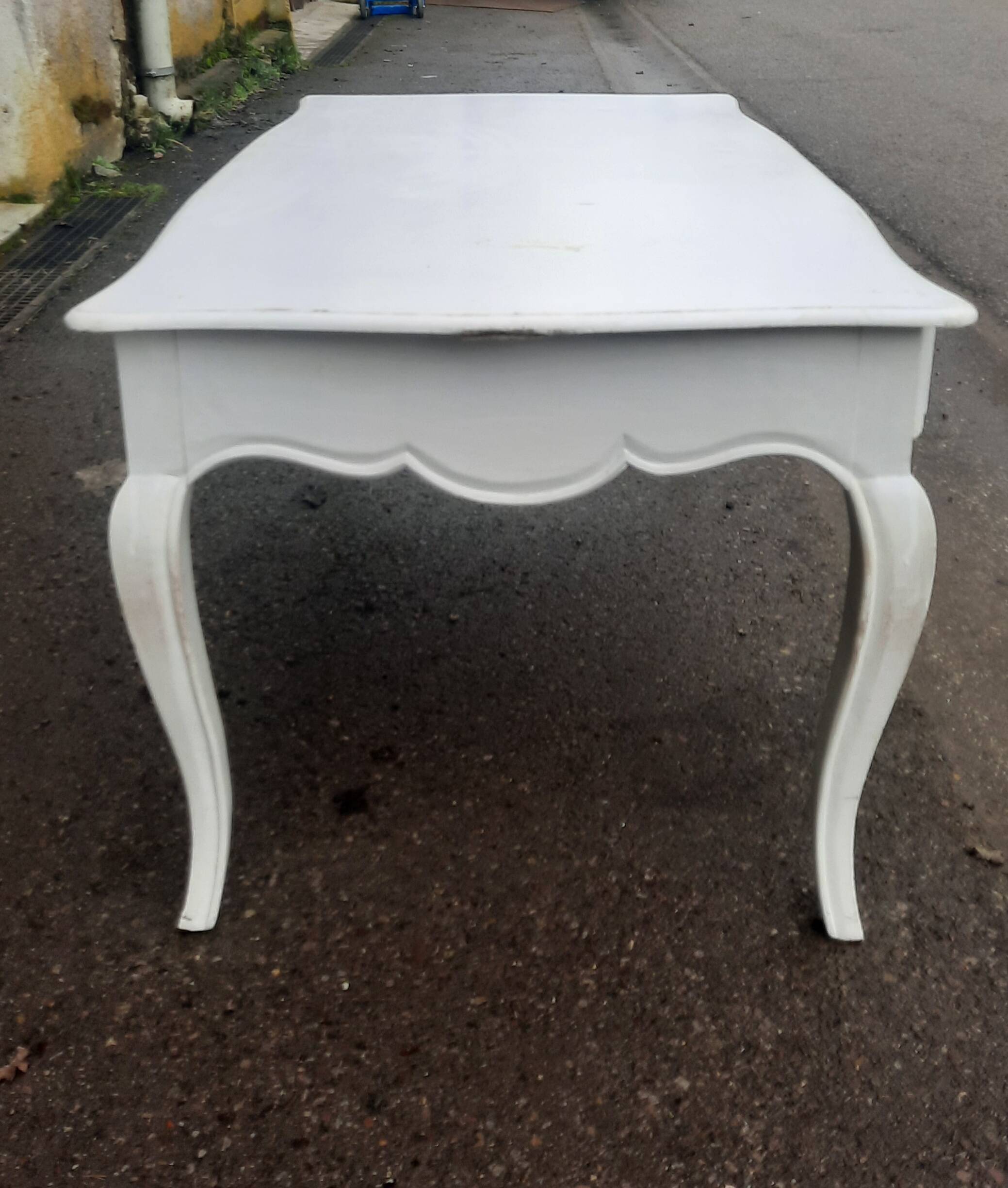 Louis XV style white painted coffee table