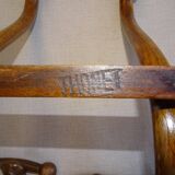 Thonet 3-patéres wall coat holder with bars, signed, circa 1900