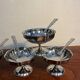 Stainless steel ice cream sorbet cup with spoon