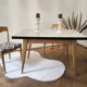 Vintage table in aqua Formica with extensions – Wooden legs