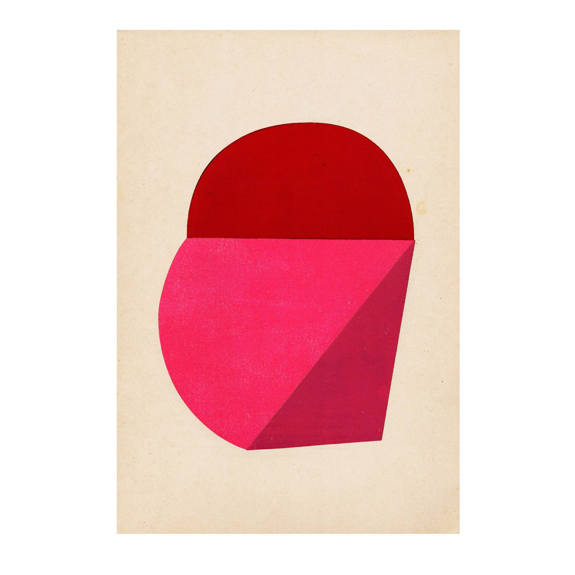 Collage on old paper - JAC - 20x30cm - signed Eawy