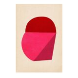 Collage on old paper - JAC - 20x30cm - signed Eawy