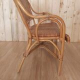 Rattan lounge set and vintage sofa