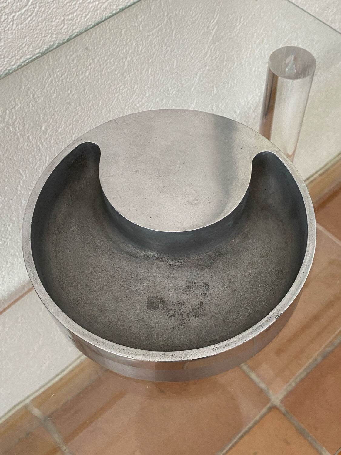 Aluminium cast iron ashtray, 1970s, Albert Leclerc