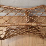 Vintage gold rattan armchair