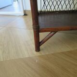 Bookcase - Bibus - 3 levels - woven rattan - bamboo - Vintage - 70s