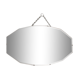 Miroir biseauté avec sa chaînette - 61 x 35 cm