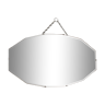 Bevelled mirror with its chain - 61 x 35 cm