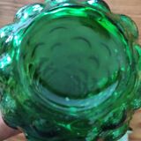 Italian carafe in Empoli glass, Boules model, green color, year 60.