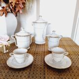 Coffee Service 12 Complete Services in Limonge France Model Versailles Porcelain