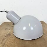 Industrial Grey Enamel Factory Pendant Lamp, 1960s
