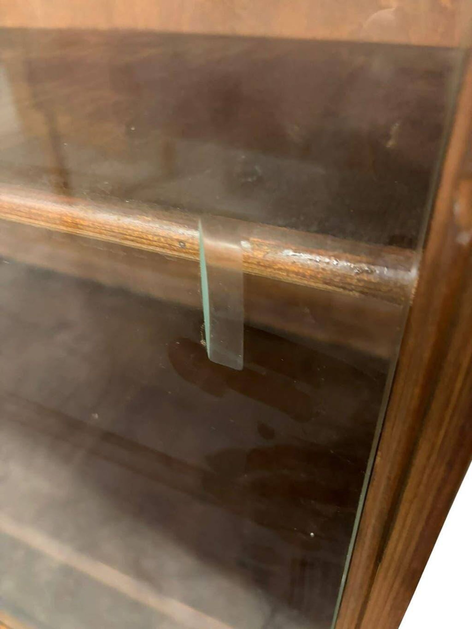 Vitrine, étagère, bibliothèque vintage en bois