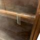 Vintage wooden display shelf/bookcase, shallow.
