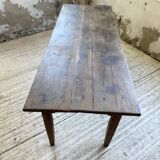 1950s oak farmhouse table with spindle legs