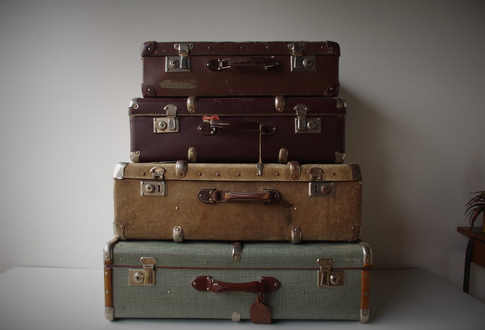 Vintage suitcases of the 1950