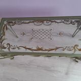 Table basse verre et fer forgé. année 1950 / 1960