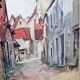 Tableau aquarelle ruelle