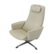 Fauteuil pivotant beige de Suède pour Asko, 1970