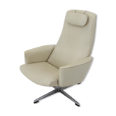 Sweden beige swivel armchair for Asko, 1970